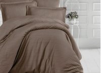 Постельное белье сатин страйп TAG - LUXURY ST-1057 (Турция), семейный
